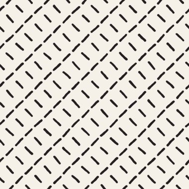 Elle çizilmiş stil etnik seamless modeli. Grungy geometrik şekiller arka plan siyah ve beyaz.