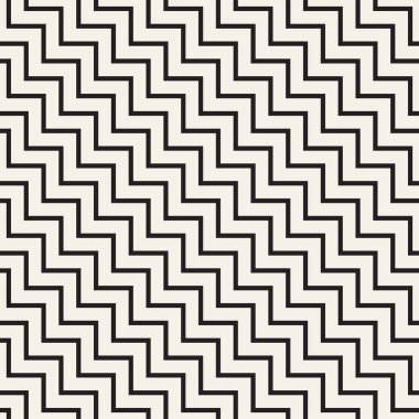 Şık çizgiler kafes. Etnik tek renkli doku. Geometrik arka plan tasarlamak. Vektör seamless modeli.