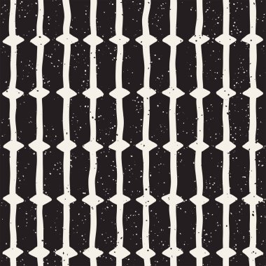 Elle çizilmiş çizgiler seamless grungy modeli. Siyah ve beyaz soyut geometrik Yinelenen doku.