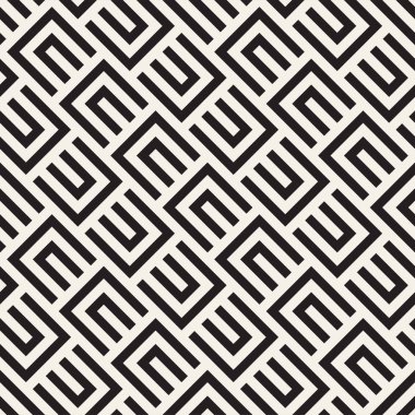 Vektör kesintisiz çizgiler mozaik desen. Modern şık soyut doku. Geometrik fayans yinelenen