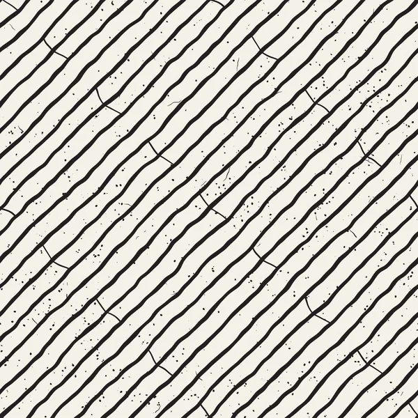 Simple motif géométrique à l'encre. Monochrome noir et blanc traits de fond. Texture à l'encre dessinée à la main pour votre design — Image vectorielle