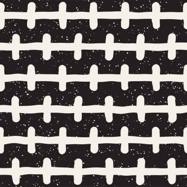 Elle çizilmiş stil etnik seamless modeli. Siyah ve beyaz soyut grungy geometrik arka plan.