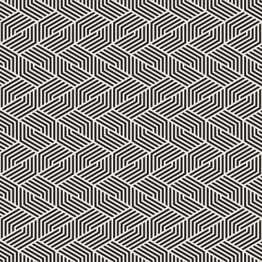 Vektör kesintisiz çizgiler mozaik desen. Modern şık soyut doku. Geometrik fayans yinelenen