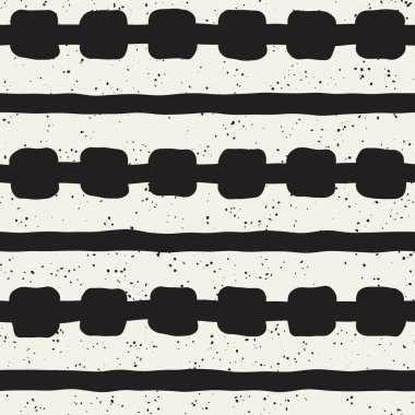 Elle çizilmiş stil etnik seamless modeli. Siyah ve beyaz soyut grungy geometrik arka plan.