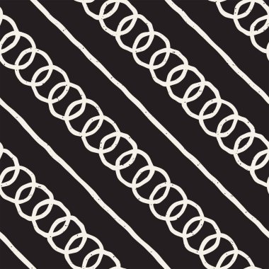 Elle çizilmiş stil etnik seamless modeli. Siyah ve beyaz soyut grungy geometrik arka plan.