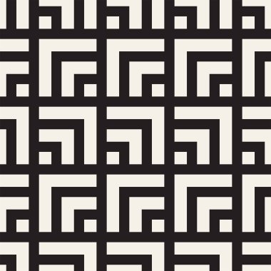 Vektör kesintisiz çizgiler mozaik desen. Modern şık soyut doku. Geometrik fayans yinelenen