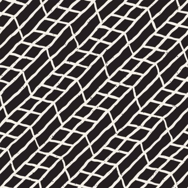 Basit mürekkep geometrik desen. Tek renkli siyah ve beyaz konturlar arka plan. Tasarımınız için çizilen mürekkep doku el