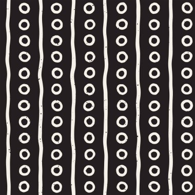 Elle çizilmiş stil etnik seamless modeli. Siyah ve beyaz soyut grungy geometrik arka plan.