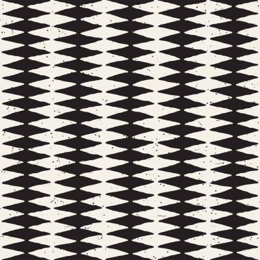 Elle çizilmiş stil soyut seamless modeli siyah beyaz. Retro serbest çentikli çizgiler doku.