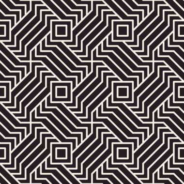 Vektör kusursuz desen. Modern stil soyut doku. Çizgili elementten geometrik fayanslar tekrarlanıyor