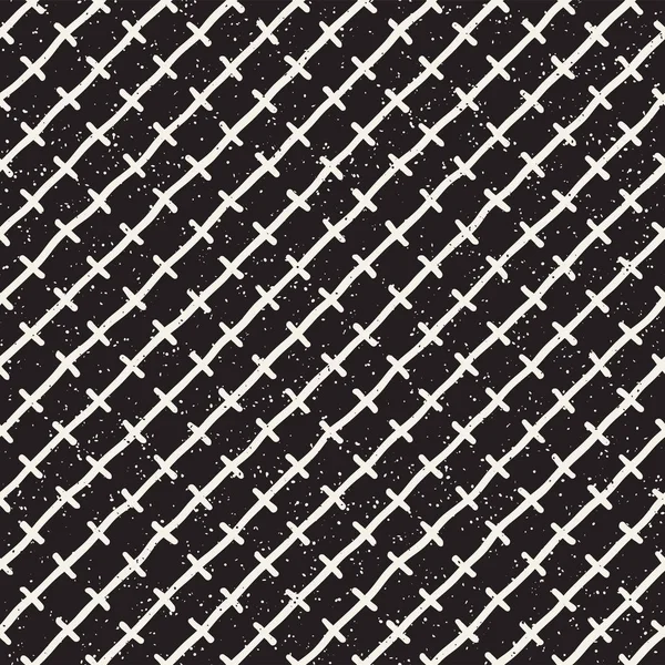 Elle çizilmiş stil etnik seamless modeli. Grungy geometrik şekiller arka plan siyah ve beyaz.