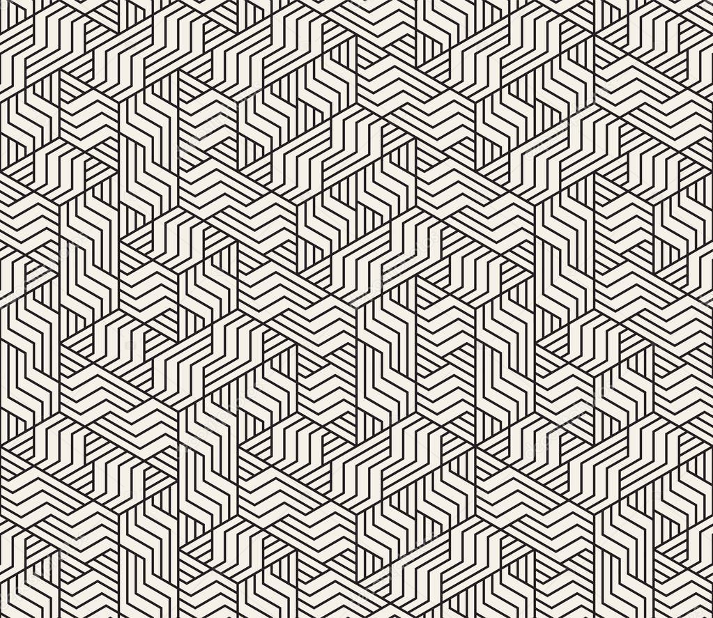 Vector seamless pattern. Modern stylish abstract texture. Repeating geometric tiles from striped element