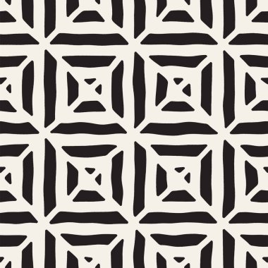 Elle çizilmiş sorunsuz yinelenen desen fayans hatları ile. Freehand mürekkep fırçası arka plan dokusu.