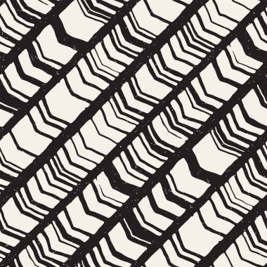 Dikişsiz el çekilmiş tarzı chevron desen siyah ve beyaz. Soyut vektör grungy arka plan