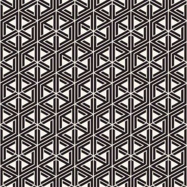 Vektör kusursuz desen. Modern stil soyut doku. Çizgili elementten geometrik fayanslar tekrarlanıyor