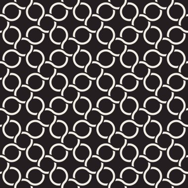 Vektör kusursuz desen. Tek renkli dalgalı çizgili arka plan. Dekoratif geometrik değiştirilmiş çizgiler.