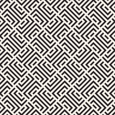 Vektör kusursuz desen. Geometrik çizgili süs. Doğrusal örgü örgüsü arka planı.