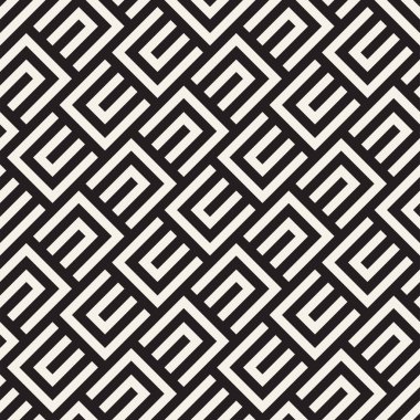 Vektör kesintisiz çizgiler mozaik desen. Modern şık soyut doku. Geometrik fayans yinelenen