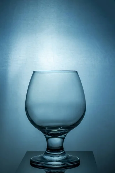 Reflection on Glass and Shadow Backlight. Turquoise Toned — Stock Photo, Image