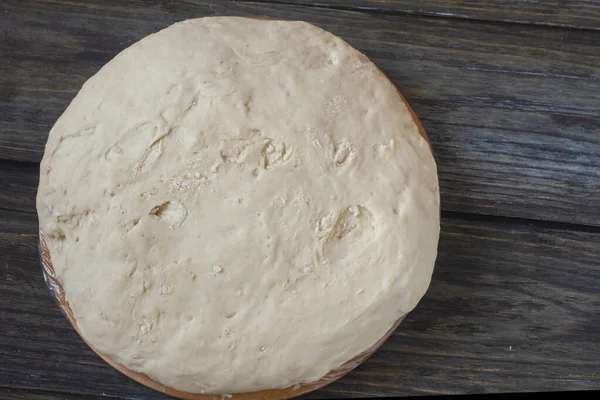 Дрожжевое Тесто Хлеба Пиццы Выросло Испытано — стоковое фото