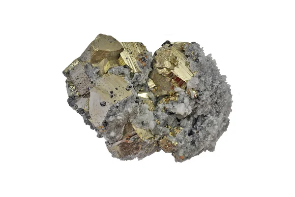 Quartz crystals,zinc blend — Stock Photo, Image