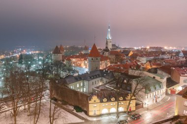 eski ve modern şehir, Tallinn havadan görünümü