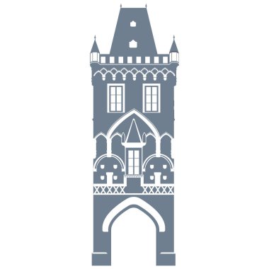 Prag 'daki karikatür tozu kulesi, Czech Cumhuriyeti' nin simgesi,