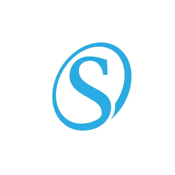 Letra S con logotipo del círculo — Vector de stock