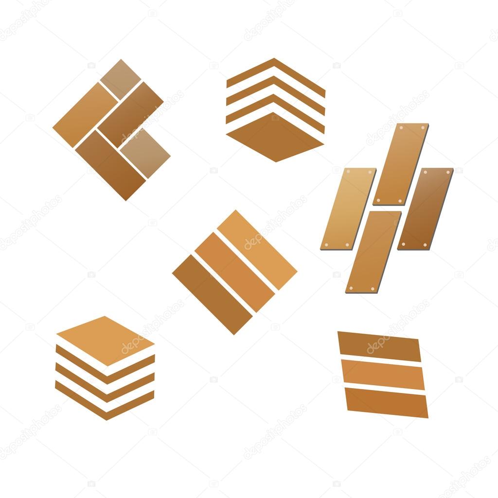 Tile Wooden Flooring Logo Vector Image By C Krustovin Vector Stock