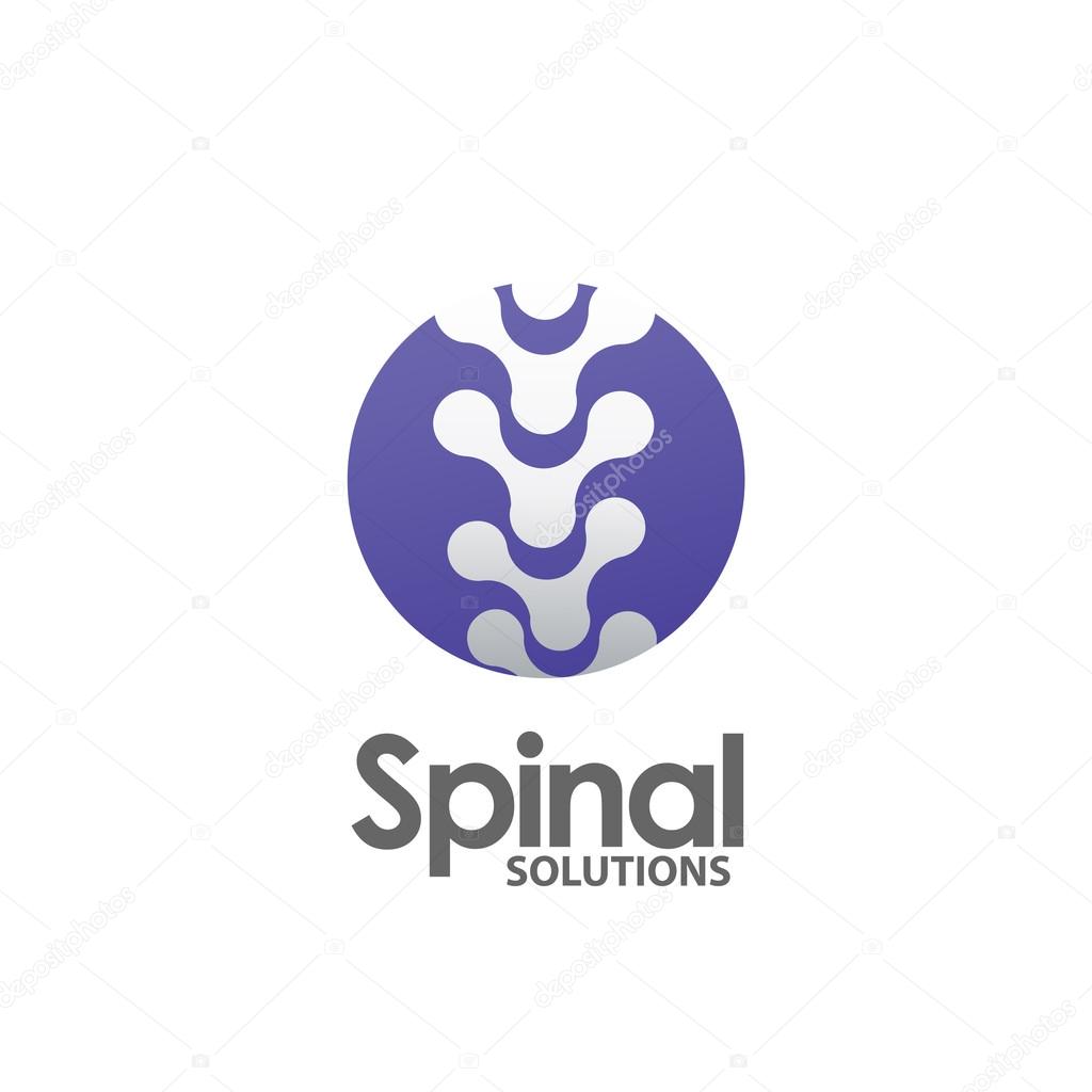 Spine medical logo. Medicine and anatomy, spinal,backbone and scoliosis