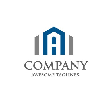 Bir gayrimenkul Logo tasarımı mektup