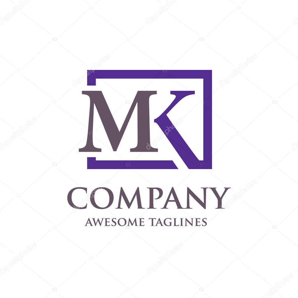 Letter MK logo vector, strong elegant classy concept, creative letter MK template logo vector