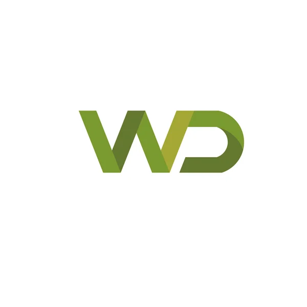 Moderner Buchstabe wd logo style — Stockvektor
