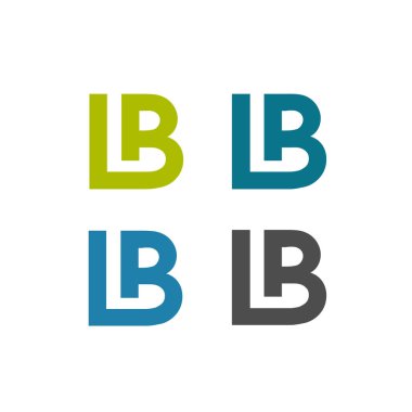 Lb mektup logo yaratıcı vektör
