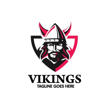 boynuzlu bir kask ile yaratıcı Viking baş savaşçı
