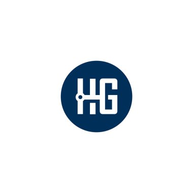 HG harfi ile daire tasarlamak vektör