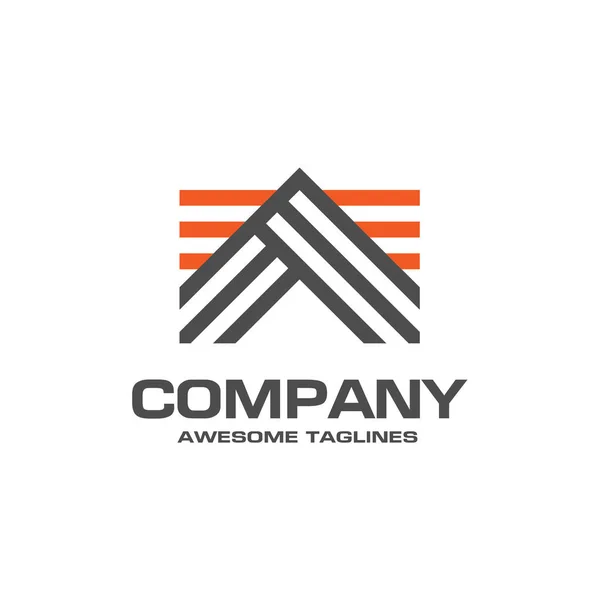 Creatieve brief een lijn Logo ontwerp — Stockvector