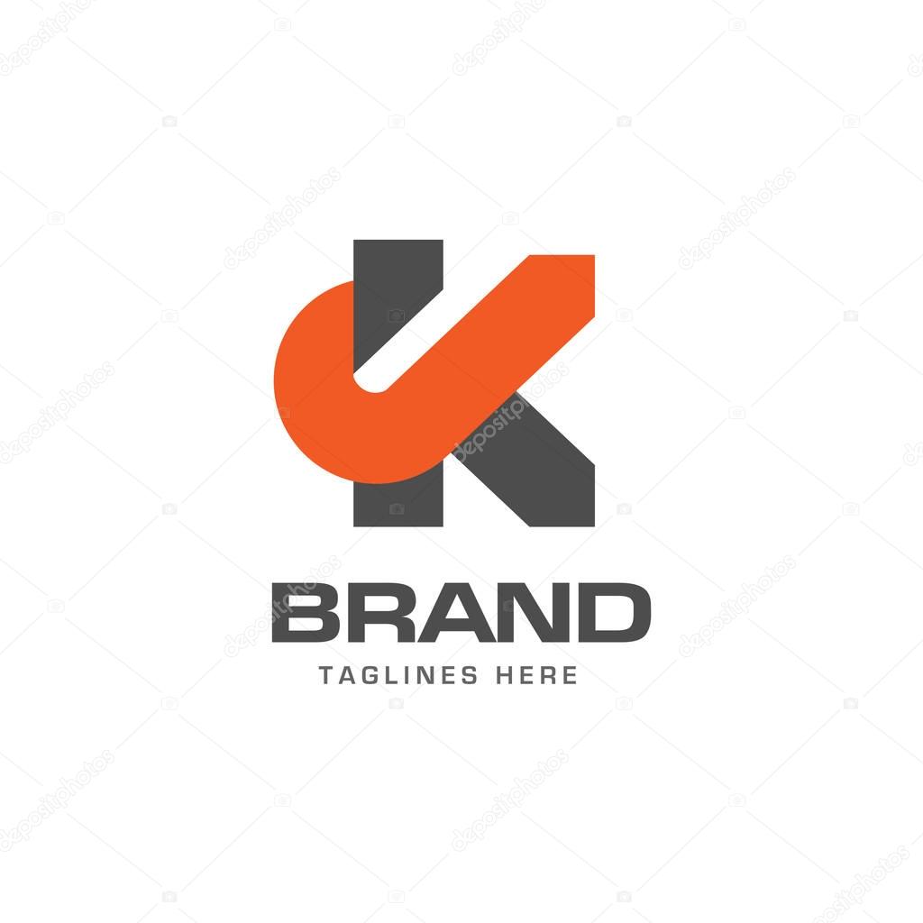 Letter K logo strong elegant classy concept, creative letter K template logo