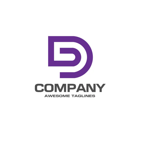 Kreatywnych list D logo — Wektor stockowy