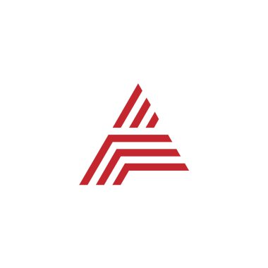 yaratıcı çizgili logo vektör ile A harfi