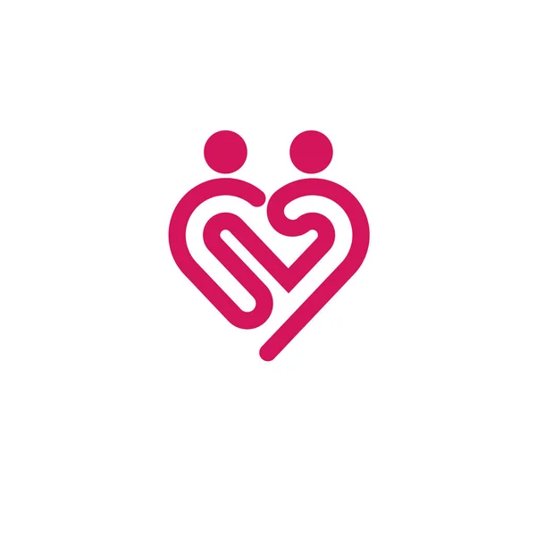 Serce ikona logo wektor, stosunków symbol — Wektor stockowy