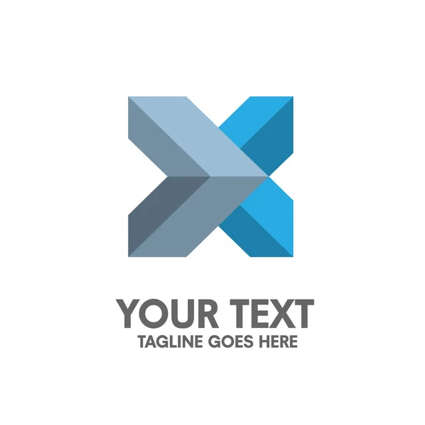創造的な手紙 X ロゴ — ストックベクタ