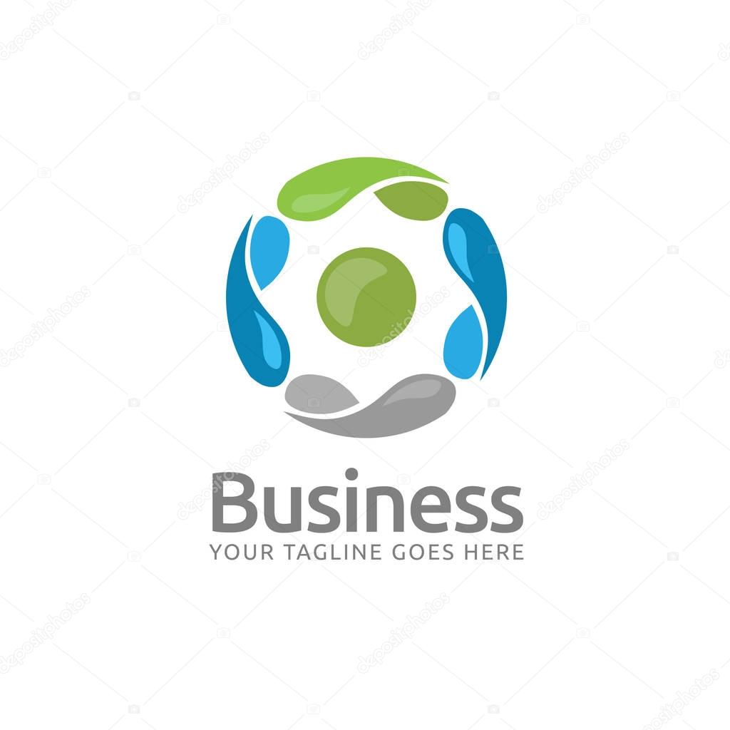 Vector circle logo design, Abstract flow logo template, Round ring shape and infinity loop technology icon, geometric logo Company logo