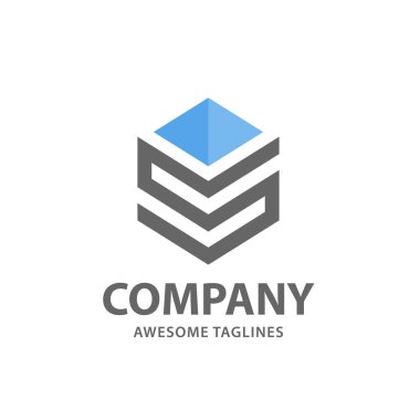 Soyut mektup S logosu