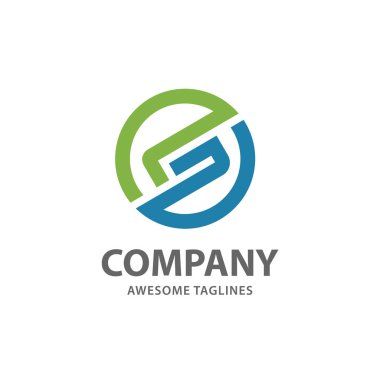 Soyut mektup S logosu