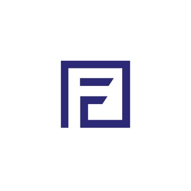 F harfi kare logo simge