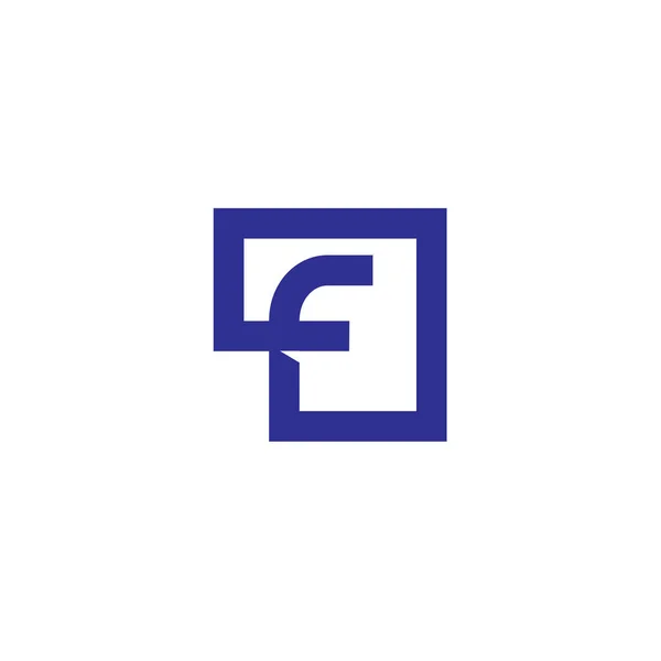 Letter F square logo icon — Stock Vector