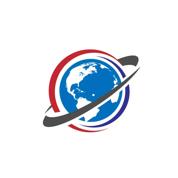 旅行世界ロゴのコンセプト — ストックベクタ