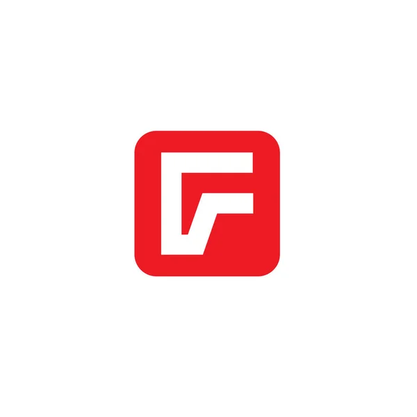 Letter F square logo icon — Stock Vector