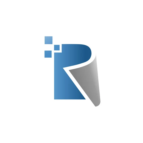 Lettera creativa r logo dati — Vettoriale Stock